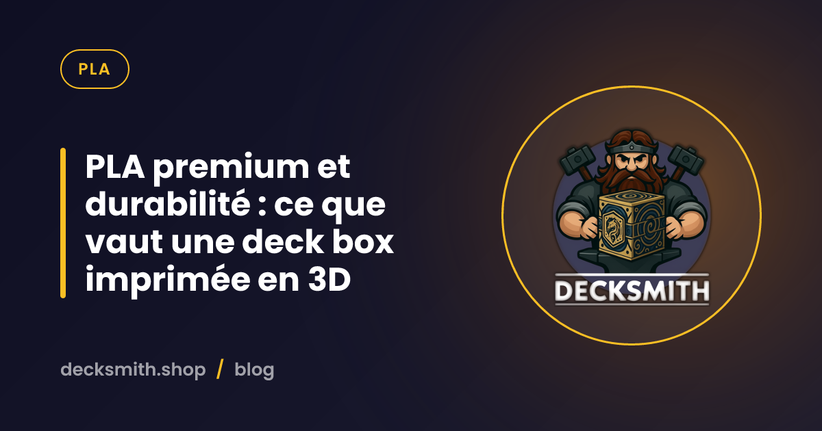 PLA premium et durabilité : ce que vaut une deck box imprimée en 3D