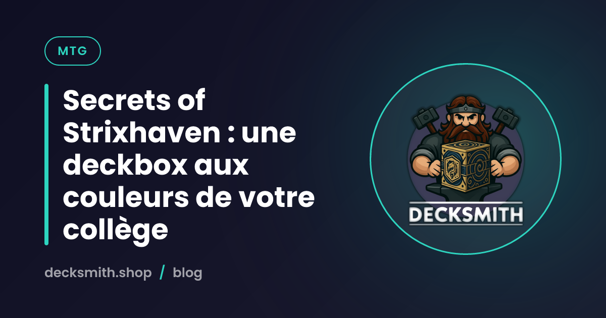 Secrets of Strixhaven : une deckbox aux couleurs de votre collège