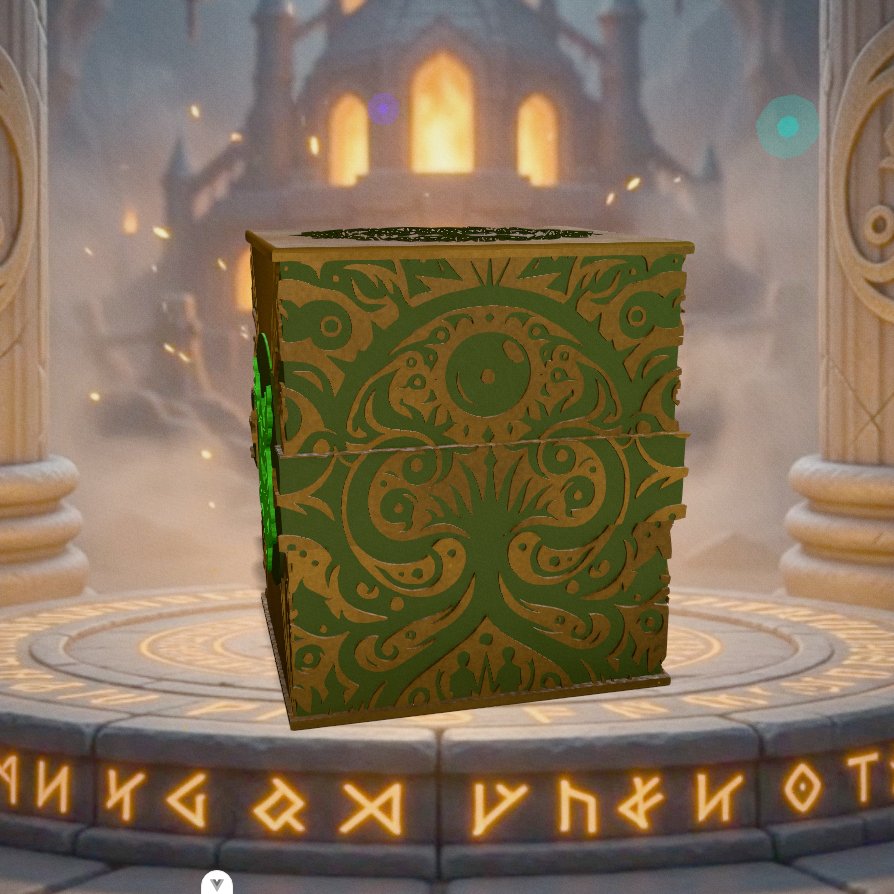 Deckbox Forêt ancienne - Vue 3 - Accessoire TCG artisanal