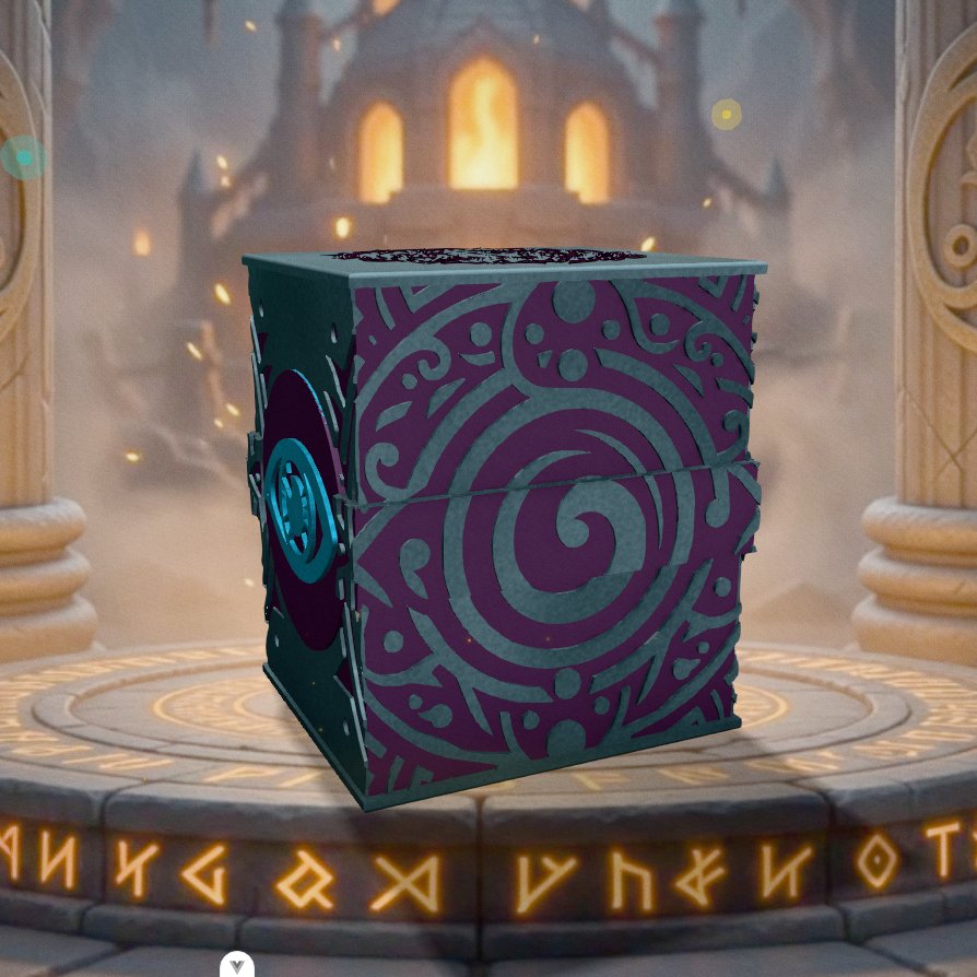 Deckbox Tempête arcanique - Vue 2 - Accessoire TCG artisanal