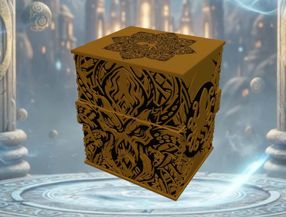 Deckbox Cthulhu - Vue 3 - Accessoire TCG artisanal